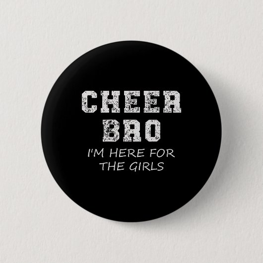 Jubel Brudi Lustiger Bruder Cheerleading Unterstüt Button (Vorderseite)