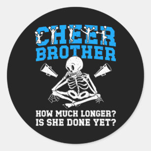 Jubel Brudi Lustiger Cheerleading Bruder Cheer Bru Runder Aufkleber