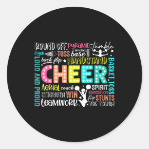 Jubel Cheerleader Sportteam Lustiges Cheerleading Runder Aufkleber