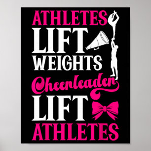 Jubel Cheerleading Athleten heben Gewichte Cheerle Poster