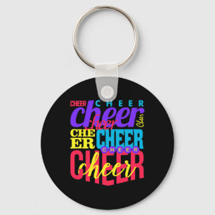 Jubel Cheerleading Cheerleader Typografie Collage Schlüsselanhänger