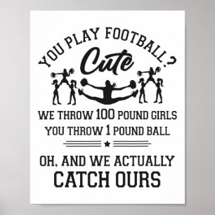 Jubel Cheerleading Du Spielst Fußball Cute Wir Wer Poster