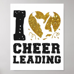Jubel Cheerleading Herz Ich Liebe Cheerleading _1 Poster
