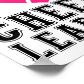 Jubel Cheerleading Herz Ich liebe Cheerleading Poster (Ecke)