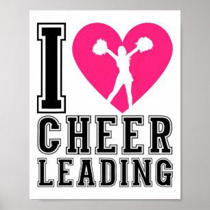 Jubel Cheerleading Herz Ich liebe Cheerleading  Poster