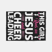 Jubel Cheerleading Jesus Glaube Christlich Dieses Fleecedecke (Vorderseite (Horizontal))