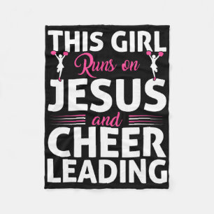 Jubel Cheerleading Jesus Glaube Christlich Dieses Fleecedecke