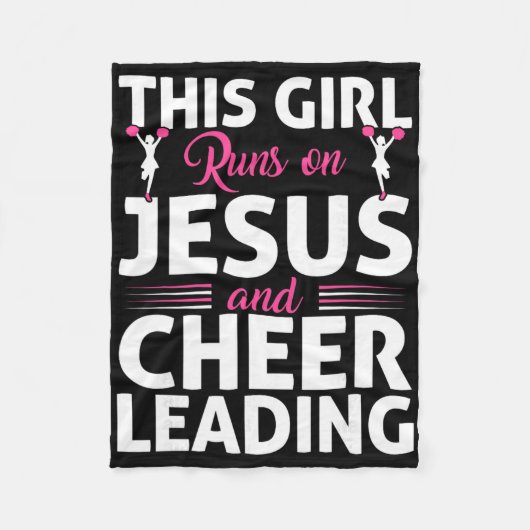 Jubel Cheerleading Jesus Glaube Christlich Dieses Fleecedecke (Vorderseite)