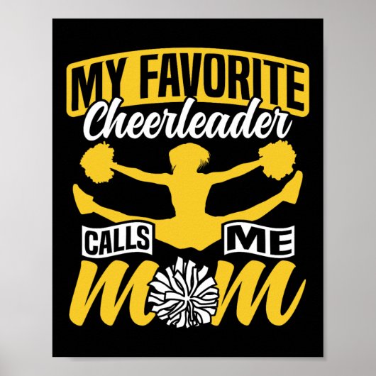 Jubel Cheerleading Mama Mutter Mein Lieblings-Chee Poster (Vorne)