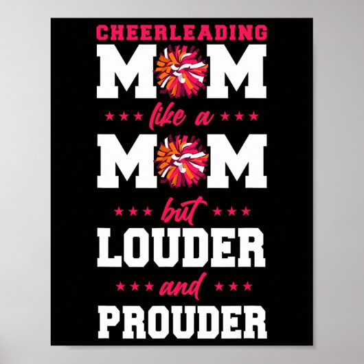 Jubel Cheerleading-Mutter Mutter Cheerleading-Mama Poster (Vorne)