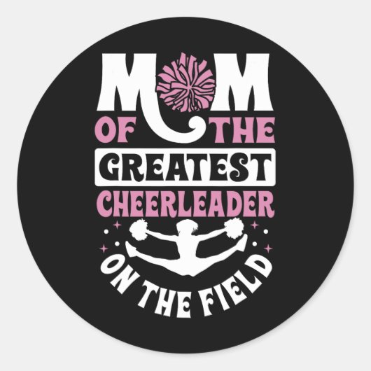 Jubel Cheerleading-Mutter Mutter Mutter Des Größte Runder Aufkleber (Vorderseite)