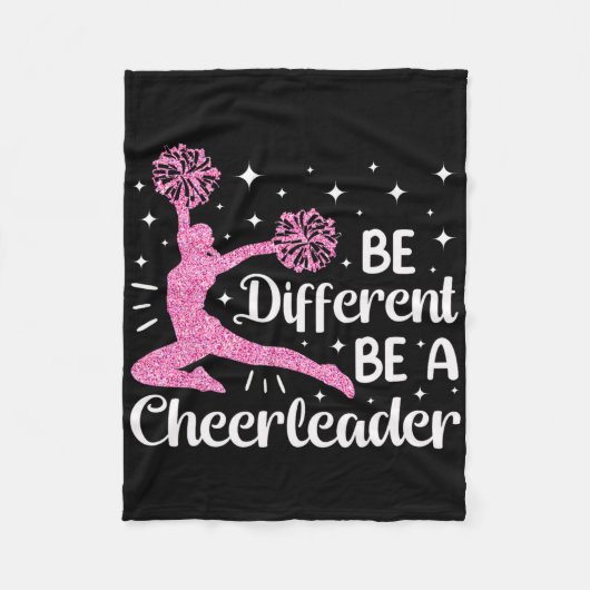 Jubel Cheerleading Sei anders Sei ein Cheerleader Fleecedecke (Vorderseite)