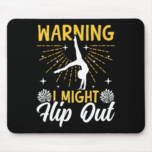 Jubel Cheerleading-Warnung Ich könnte ausflippen Mousepad (Vorne)
