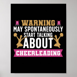 Jubel Cheerleading-Warnung Kann Spontan Beginnen Poster