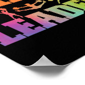 Jubel Cheerleading Wasserfarbe Regenbogen Cheer Le Poster (Ecke)