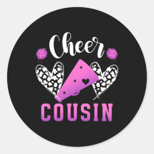 Jubel Cousin Cheerleading Cousin Eines Cheerleader Runder Aufkleber