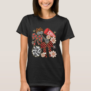 Jubel Fußll Kokette Schleife Spieltag Cheerleader T-Shirt