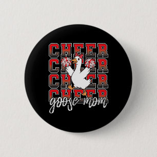 Jubel Gans Mama Kokette Schleife Rot Lustig Sport  Button
