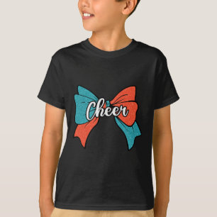 Jubel Kokette Schleife Türkis Blau Orange Cheerlea T-Shirt
