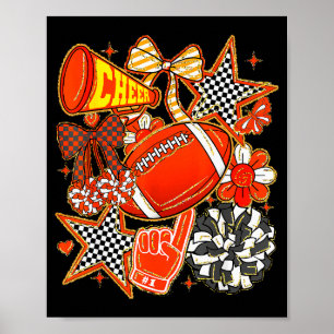 Jubel-Mama Orange Cheerleader Spieltag Jubel-Mama Poster