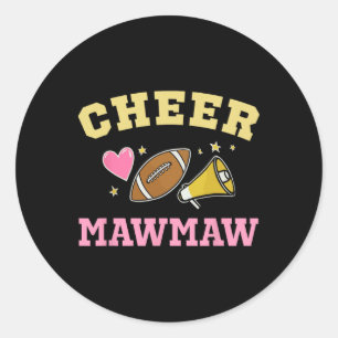 Jubel Mawmaw Herz Cheerleader Cheerleading Fuß Runder Aufkleber