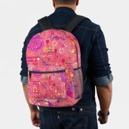Jubel: Maximalistische Kunst Bedruckter Rucksack