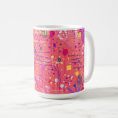 Jubel: Maximalistische Kunst Kaffeetasse (VorderseiteRechts)
