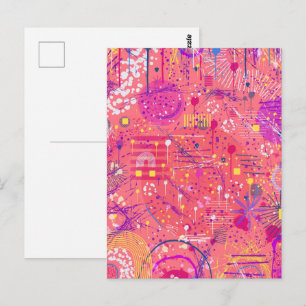 Jubel: Maximalistische Kunst Postkarte