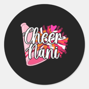 Jubel Nani einer Cheerleaderin Nani Cheerleading N Runder Aufkleber