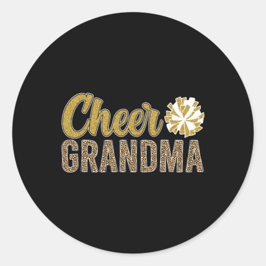 Jubel-Oma einer Cheerleader-Großmutter _2 Runder Aufkleber (Vorderseite)