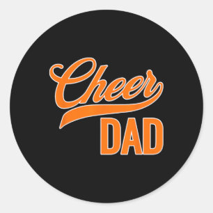 Jubel Papa Blau Und Orange Cheerleading Passende P Runder Aufkleber