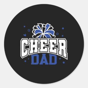 Jubel Papa Cheerleader Cheerleading Spieltag Vater Runder Aufkleber