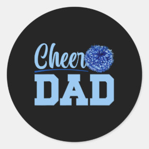 Jubel Papa Cheerleading Cheerleader Vater _2 Runder Aufkleber