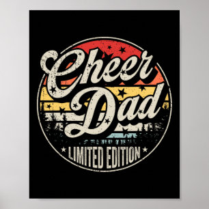 Jubel Papa Cheerleading Papa Retro Vintage Cheerle Poster