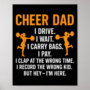 Jubel Papa Cheerleading-Vater einer Cheerleader-Va Poster