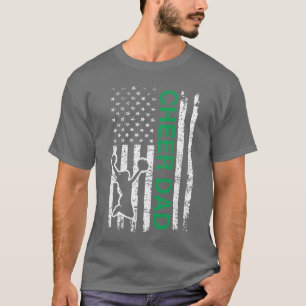 Jubel Papa Flagge Grün Cheerleading Familie T-Shirt