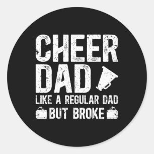 Jubel Papa kaputter Cheerleading-Vater einer Cheer Runder Aufkleber