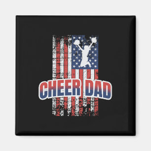 Jubel Papa Rot Weiß Blau Flagge Cheerleading Magnet