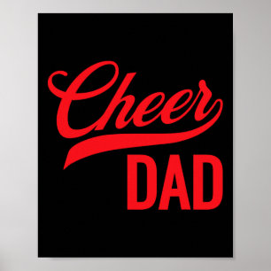 Jubel Papa Rot-Weiß Cheerleading Passende Paare Poster