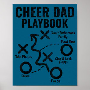 Jubel Papa Spielbuch lustig stolz Cheerleading Män Poster