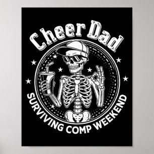 Jubel Papa überlebender Wettkampf-Wochenende Skele Poster