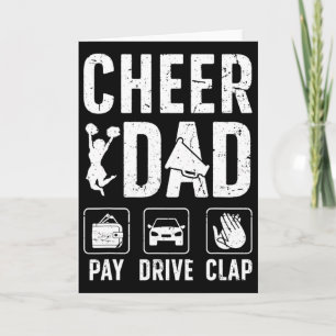 Jubel Papa Zahl Fahrt Klatschen Papa Eines Cheerle Karte