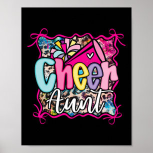 Jubel Tante Tante Bogen Sport Cheerleaderin Cheerl Poster