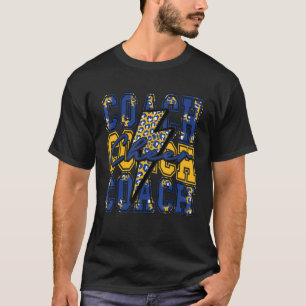 Jubel Trainer Blitzschlag Jubel Leopard Blau Gold T-Shirt