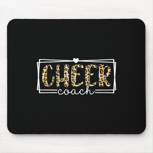 Jubel-Trainer Leopard Cheerleader Mädchen Cheerlea Mousepad (Vorne)