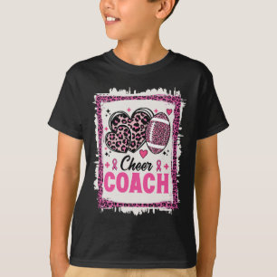 Jubel Trainer Leopard Cheerleading Fußll Brust Kan T-Shirt