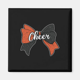 Jubelbogen Orange Schwarz Lustig Sport Cheerleader Magnet