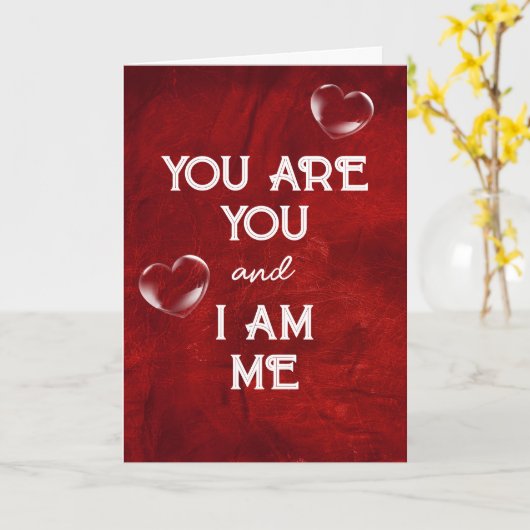 Jubelherz auf rotem Leder Karte (Gelbe Blume)