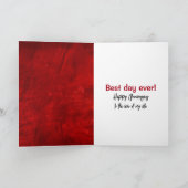 Jubelherz auf rotem Leder Karte (Innenseite)