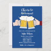 Jubeln, Bier, Party Einladung der Rente (Vorderseite)